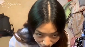 POV Tiny Asian Teen gets fuck with a huge dick (Homemade)